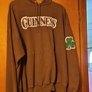 Guinness Brown and Green Sweatshirt with Shamrock